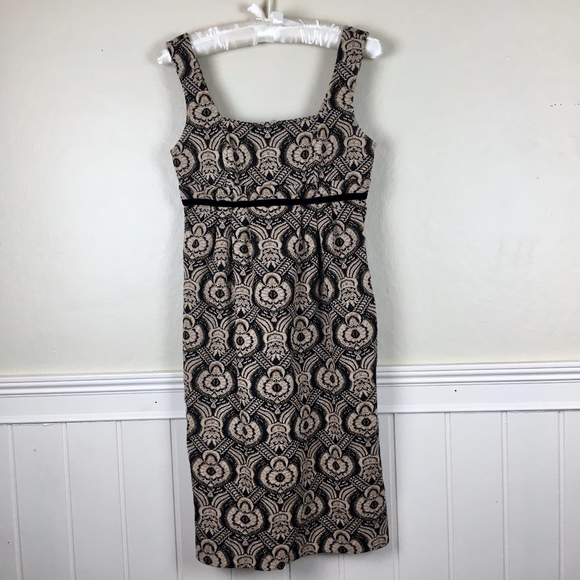Diane Von Furstenberg Dresses & Skirts - DIANE VON FURSTENBERG Gold Black Midi Dress Size 0